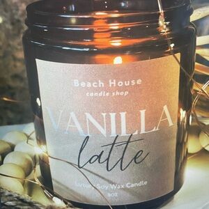Beach House Candle Shop      Vanilla Latte Soy Wax Candle